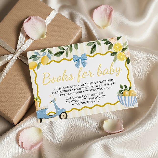 Mediterranean Lemon Books for Baby Card (Creator Uploaded)