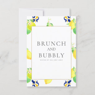 Mediterranean Lemon Bridal Shower Card