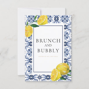 Mediterranean Lemon Bridal Shower Card