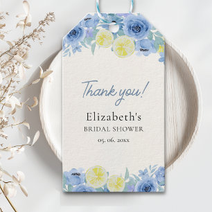 Mediterranean Lemon Bridal Shower Gift Tags