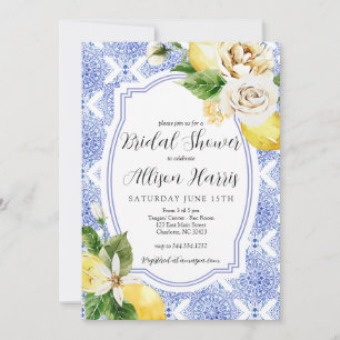 Mediterranean Lemon Bridal Shower Invitation