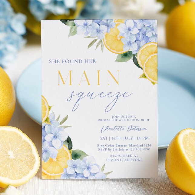 Mediterranean Lemon Bridal Shower Invitation (Creator Uploaded)