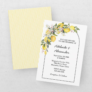 Mediterranean Lemon Citrus Wedding Collection Invitation
