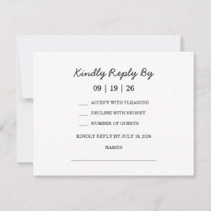 Mediterranean Lemon Citrus Wedding RSVP Card