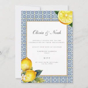 Mediterranean Lemon Engagement Party Invitation