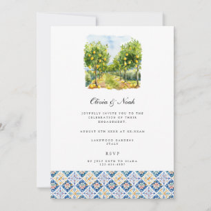 Mediterranean Lemon Engagement Party Invitation
