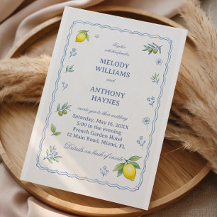 Mediterranean Lemon Floral Announcement Design
