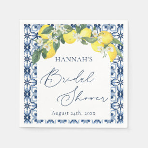Mediterranean Lemon Main Squeeze Bridal Shower Napkin