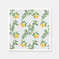 Mediterranean Lemon Paper Napkin