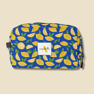 Mediterranean Lemon pattern Dopp Kit