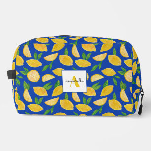 Mediterranean Lemon pattern Dopp Kit