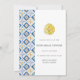 Mediterranean Lemon Rehearsal Dinner Invitation