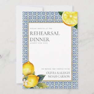 Mediterranean Lemon Rehearsal Dinner Invitation