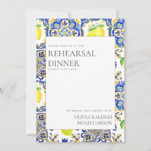 Mediterranean Lemon Rehearsal Dinner Invitation