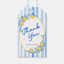 Mediterranean Lemon Thank You Favour Tags