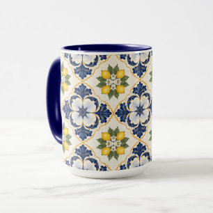 Mediterranean Lemon Tile Italian Talavera Mug