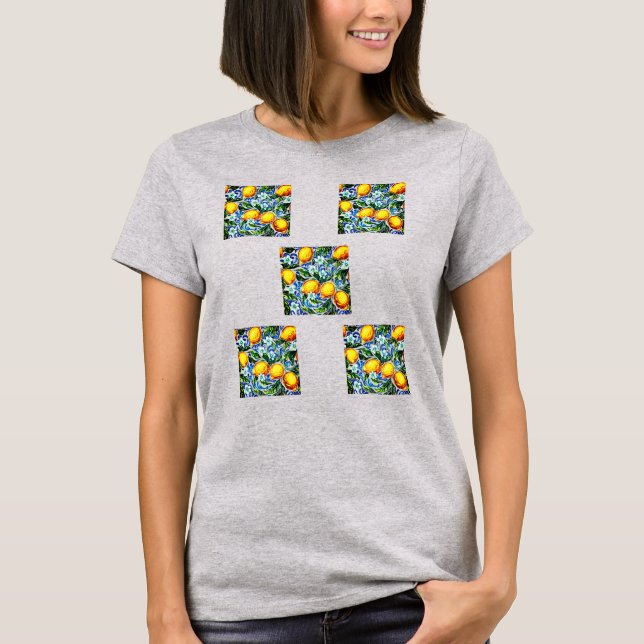 Mediterranean Lemon Tile T-Shirt (Front)