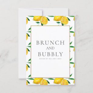 Mediterranean Lemon Tiles Bridal Shower Card