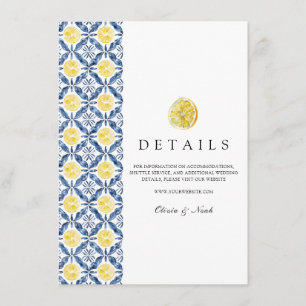 Mediterranean Lemon Tiles Details  Enclosure Card