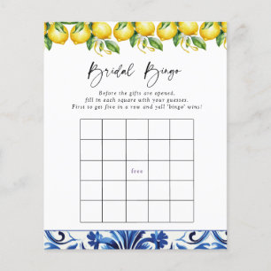 Mediterranean Lemons Bridal Shower Bingo Games
