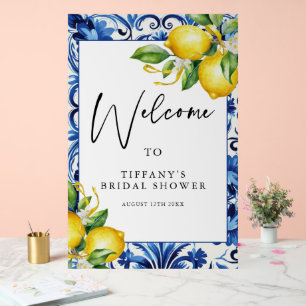 Mediterranean Lemons Bridal Shower Welcome Sign