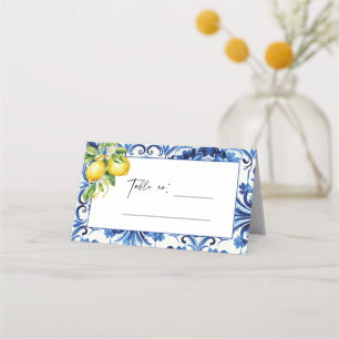 Mediterranean Lemons Bridal Table No Place Card