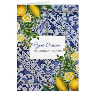 Mediterranean Lemons Summer Portuguese Tiles 