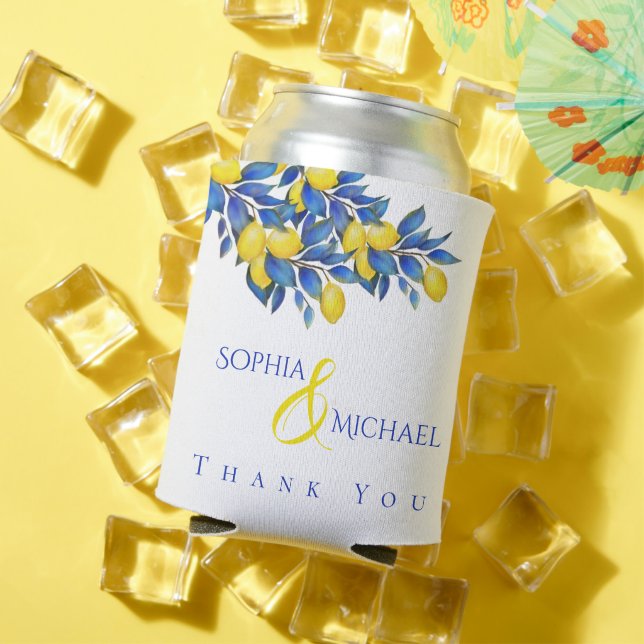 Mediterranean-Lemons-Wedding-Thank You- Can Cooler (In Situ Summer)
