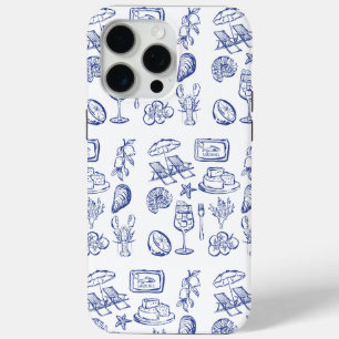  Mediterranean Life Outline iPhone 15 Pro Max Case