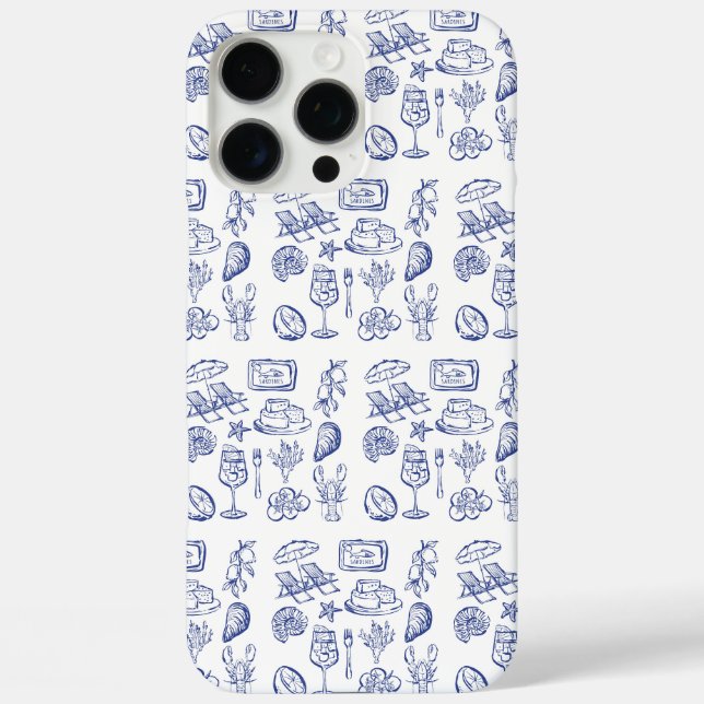 Mediterranean Life Outline Case-Mate iPhone Case (Back)