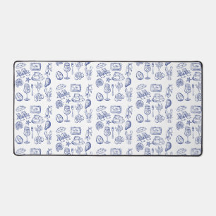 Mediterranean Life Outline Desk Mat