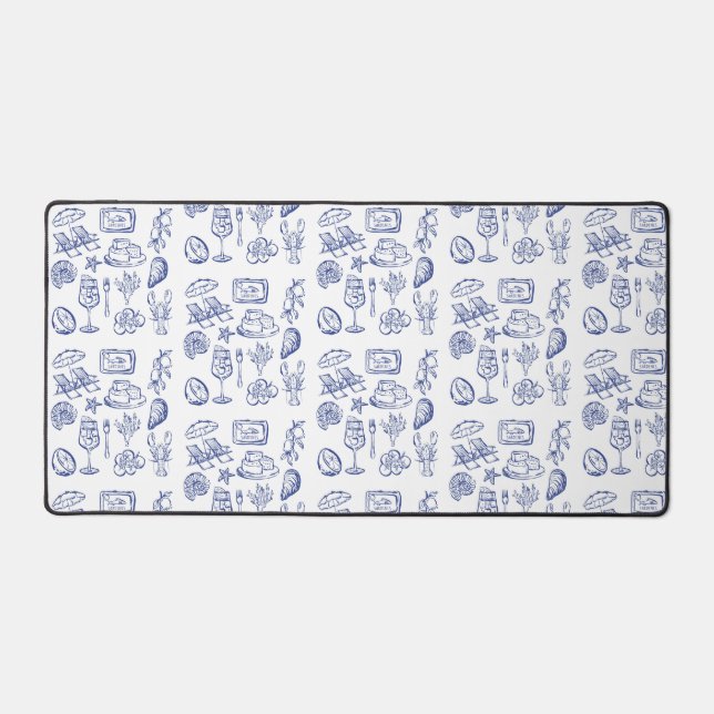  Mediterranean Life Outline Desk Mat (Front)