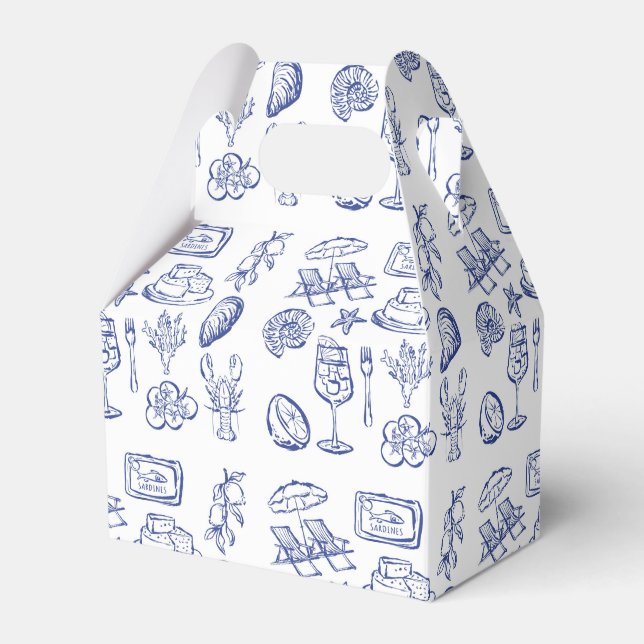  Mediterranean Life Outline Favour Box (Front Side)
