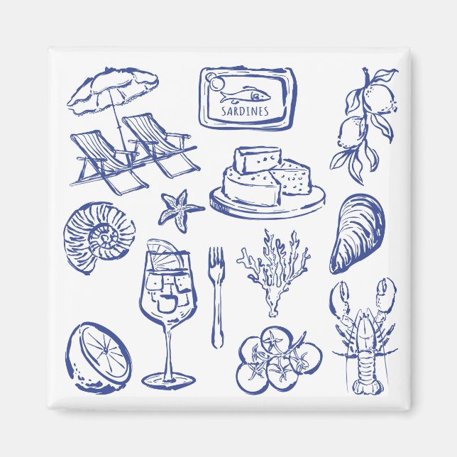  Mediterranean Life Outline Magnet (Front)