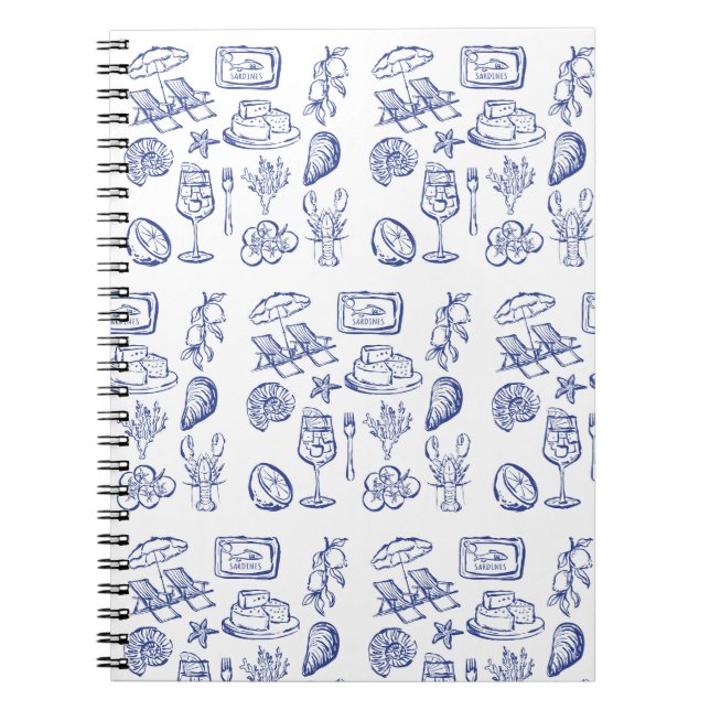  Mediterranean Life Outline Notebook (Front)