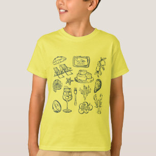Mediterranean Life Outline T-Shirt