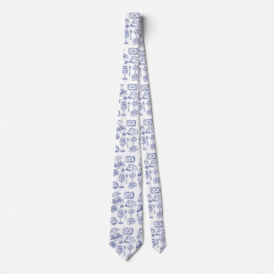 Mediterranean Life Outline Tie