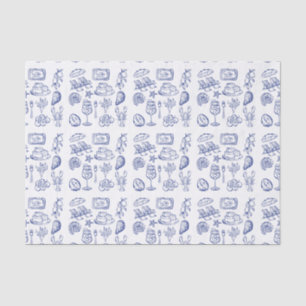 Mediterranean Life Outline Tissue Paper