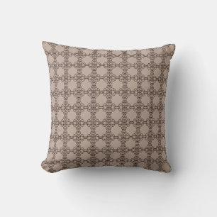 Mediterranean Look Pattern in Beige & Brown Cushion