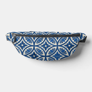 Mediterranean Lotus Tile Pattern - The White Lotus Bum Bags