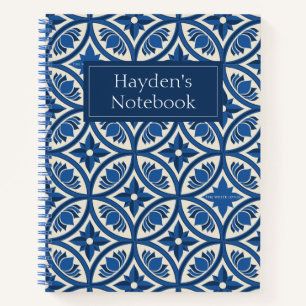 Mediterranean Lotus Tile Pattern - The White Lotus Notebook
