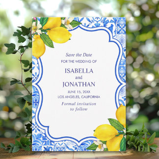 Mediterranean Love: A Wedding Celebration Save The Date