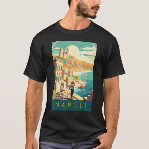 Mediterranean Magic Naples Vintage Poster Art T-Shirt