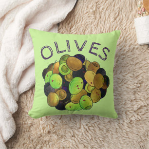 Mediterranean Mixed Olives Greek Food Kalamata Cushion