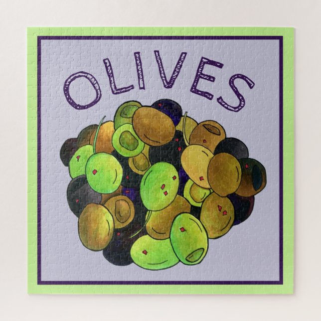 Mediterranean Mixed Olives Greek Food Kalamata Jigsaw Puzzle (Vertical)