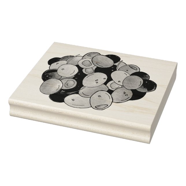 Mediterranean Mixed Olives Greek Food Kalamata Rubber Stamp (Stamp)