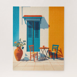 Mediterranean Morning Terrace Bliss Jigsaw Puzzle