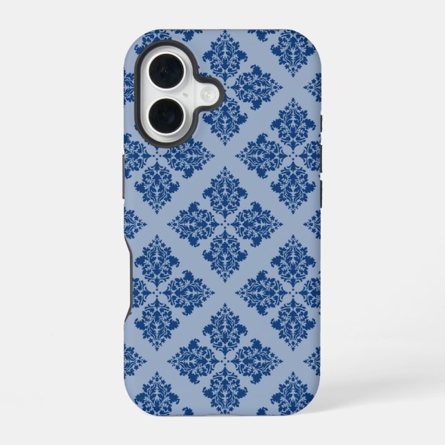 Mediterranean Moroccan Damask iPhone 16 Case (Back)