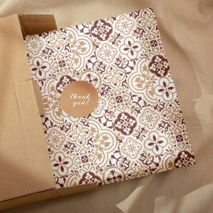 Mediterranean Moroccan Tile pattern Wrapping Paper Sheet