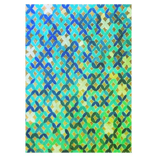 Mediterranean Mosaic Tablecloth (Front)